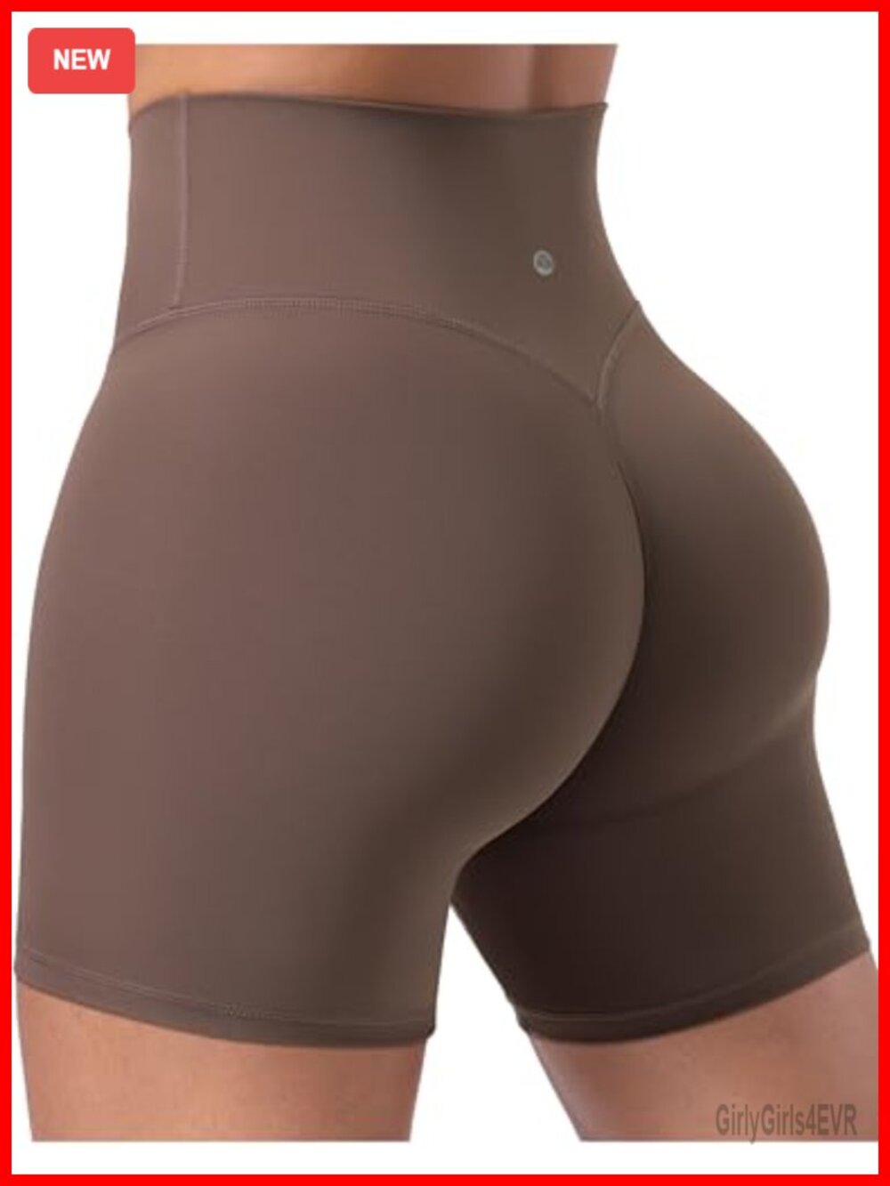High Waisted Biker Shorts Hidden Scrunch No Front Seam Gym Yoga